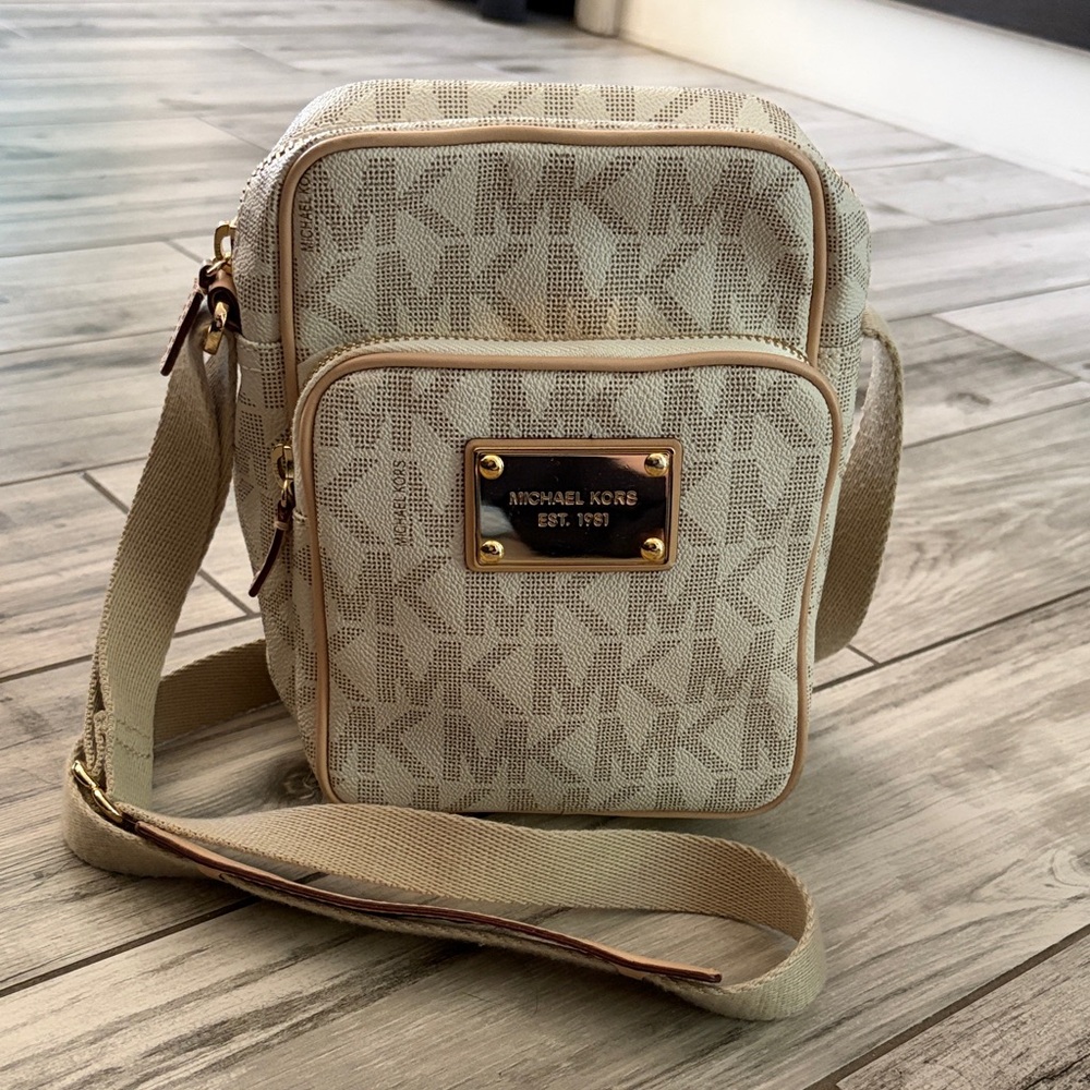 Michael Kors Cream Logo Crossbody Bag